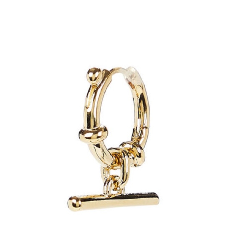 NWOT Maria Black Escape Toggle Huggie Single Earring